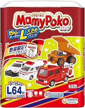 マミーポコパンツオムツL 62枚BIG 54枚　６袋　おむつ マミーポコ夜用パンツ Lサイズ-MamyPoko Japan